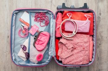 Woman getting ready to leave