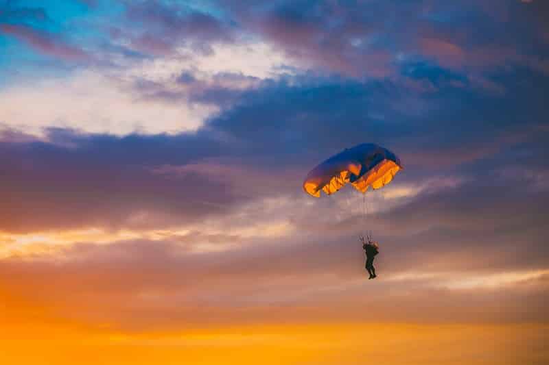 Sky Diving on Parachute