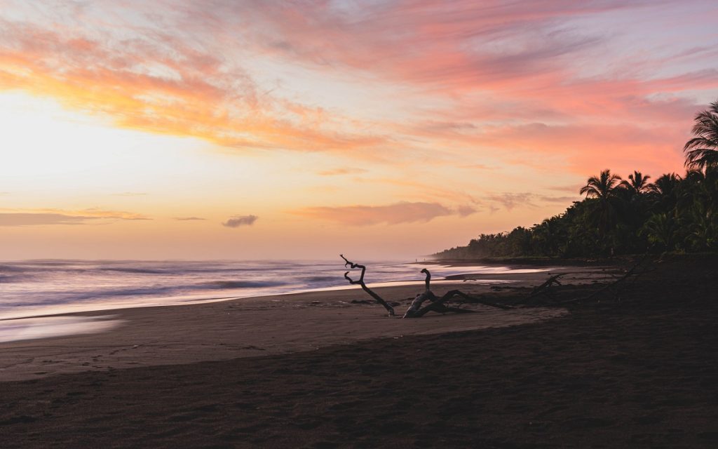 Sunrise at Tortuguero beach, Costa Rica